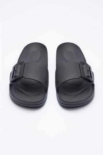 Penti Black Big Buckle Slippers