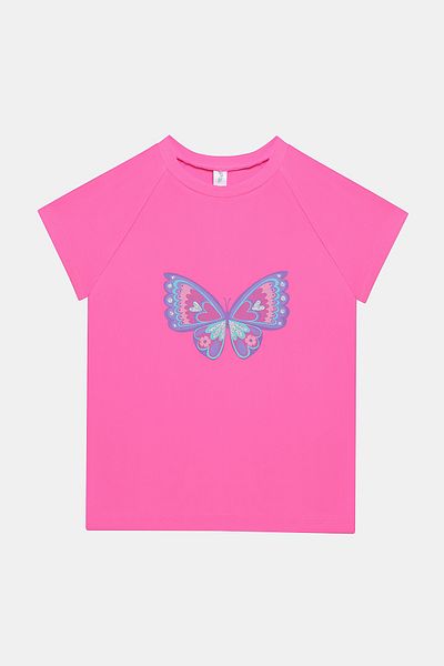 Penti UV-Badeoberteil „Butterfly Pink“ für Mädchen