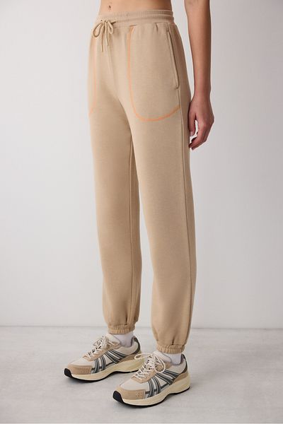 Penti Beige High Waist Dkiş Detailed Patrizia Sweatpants - Saude Collection