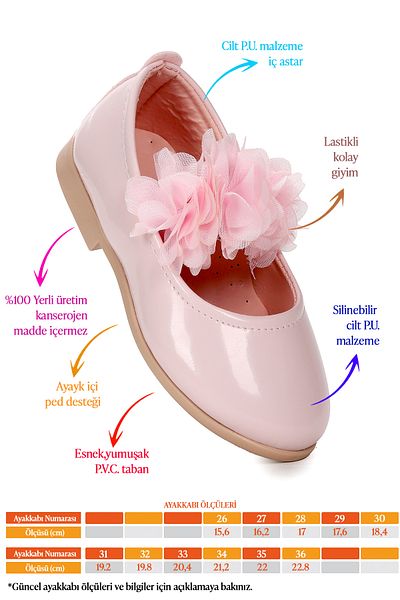 Kiko Kids Flovers Patent Leather Girl's Ballerina Shoes