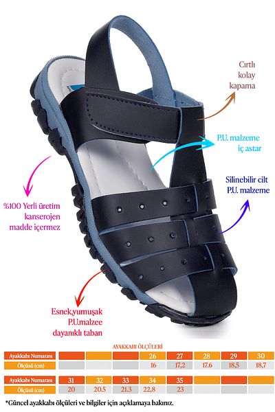 Kiko Kids Sandale pentru băieți Arz 2356