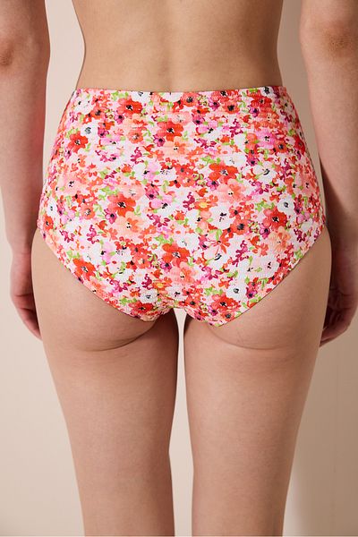 Penti Scarlett Ruffle High Waist Textured Multi Color Bikini Bottom