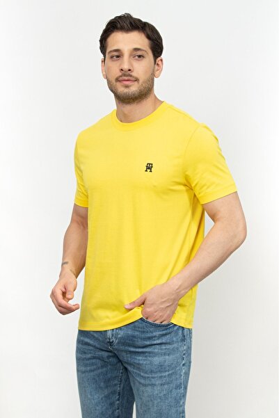 Tommy Hilfiger Erkek Dokuma Kumaş Kısa Kol Düz Model T-Shirt