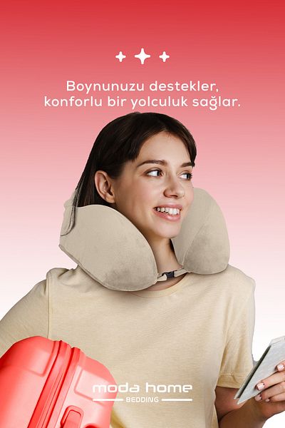 moda home bedding Visco Orthopedic Travel Pillow-Visco Pillow,Removable Cover, Luxury Travel Pillow