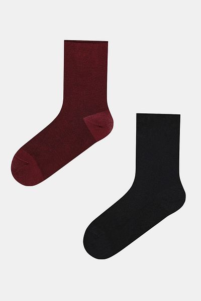 Penti Удобни гумени модални чорапи Black&Bodrdo