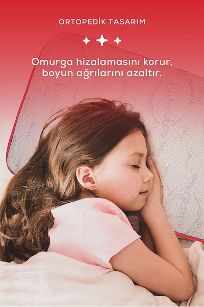 moda home bedding Perna Visco Comfy pentru copii ROZ, Perna Visco, Perna ortopedica