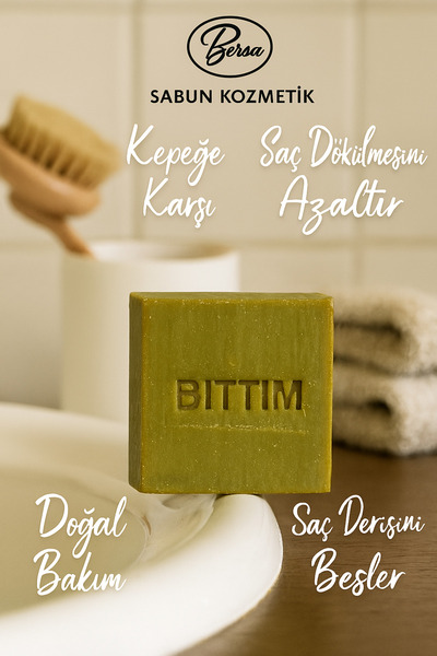 Home Pure Bıttım Soap 140-150 Gr Natural Handmade Skin Care Soap Anti-Acne Blemish 3 Pieces