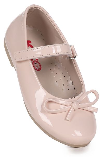 Kiko Kids Balerina pentru fete cu fundă și velcro din piele lacuită