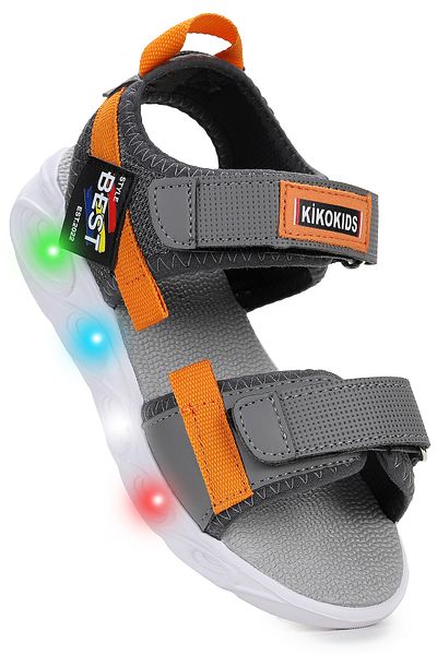 Kiko Kids 100 Lighted Girl/Boy Velcro Sandals Shoes 100