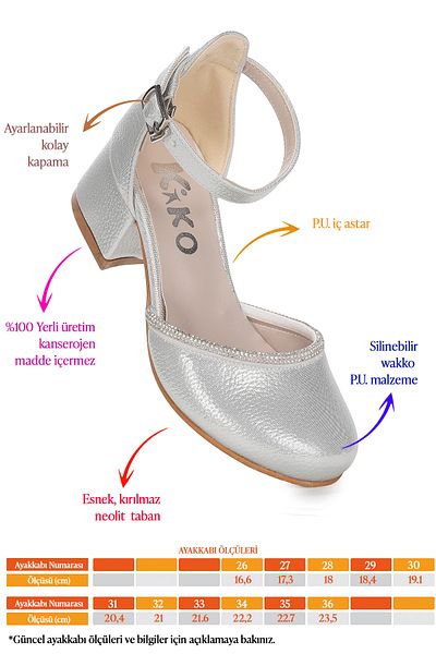 Kiko Kids Ressa Vakko Stone Sandale cu toc de 5 cm pentru fete pantofi de seara