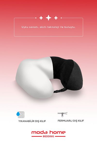 moda home bedding Visco Orthopedic Travel Pillow-Visco Pillow,Removable Cover, Luxury Travel Pillow