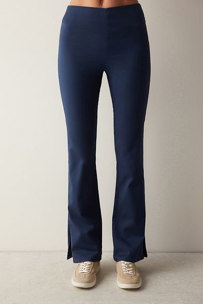 Penti Blue High Waist Jean Look Flare Flared Leg Trousers