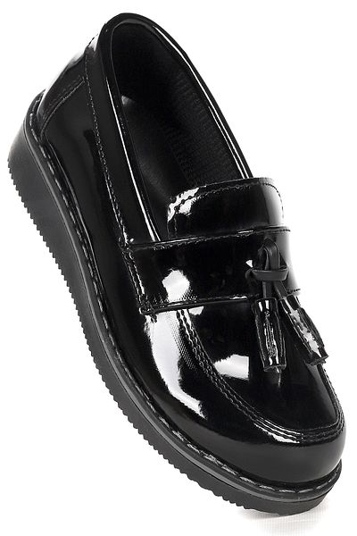 Kiko Kids Παπούτσια σχολικής περιτομής Cision λουστρίνι με παπιγιόν