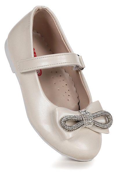 Kiko Kids Bowtie Bowtie Stoned Velcro Girls' Ballerina Shoes