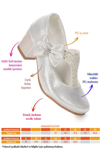 Kiko Kids Pantofi de seara cu toc de 4 cm pentru fete Cherish Daily