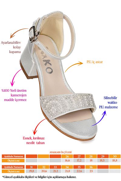 Kiko Kids Sandale cu toc de 3 cm pentru fete Heidi Vakko Daily Pantofi de seara