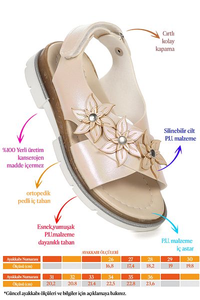 Kiko Kids Daily Girl's Baby Sandals Şb22722440-49