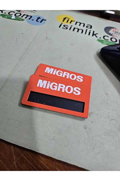 SIRADIŞI REKLAM Yaka Isimlik 10 Adet full Zeminli Mıknatıslı Premium