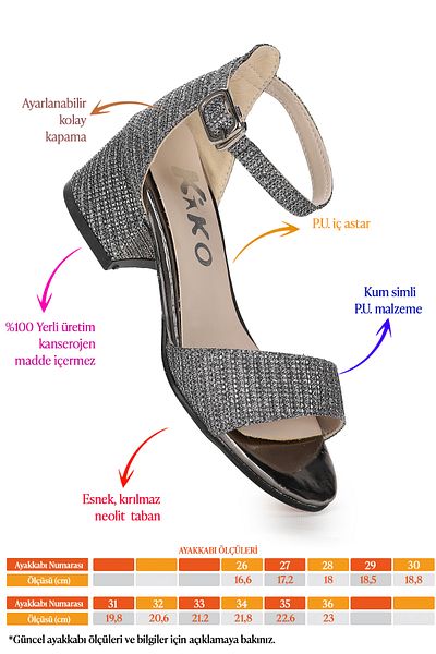 Kiko Kids Sandale cu toc de 3 cm Alexa Daily pentru fete