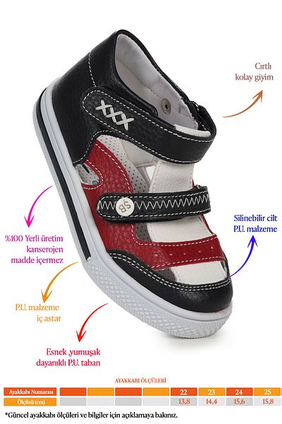 Kiko Kids Ежедневни бебешки обувки за момче Şb 2244-49