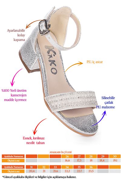 Kiko Kids Elinor Cracked Daily Fata Copil Toc 3 Cm Sandale Pantofi Rochie De Seara