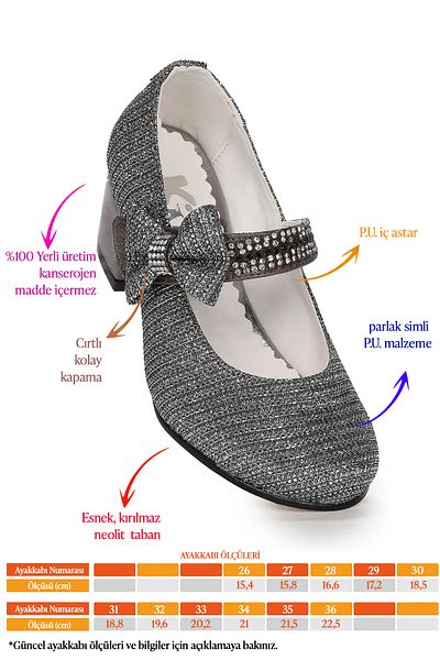 Kiko Kids Cameli Çupra Daily Pantofi de seara pentru fete cu toc de 4 cm