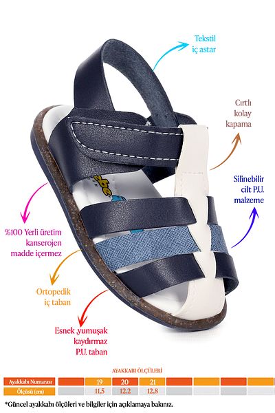 Kiko Kids Sandale Băieți Primul Pas Şb 2321-29