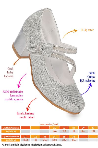 Kiko Kids Aisha Çupra Daily Pantofi de seara cu toc de 4 cm pentru fete
