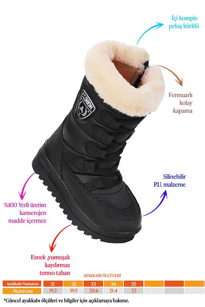 Kiko Kids Παπούτσια για κορίτσια Snow Boots με Θερμική Γούνα Εσωτερικά Twg 995