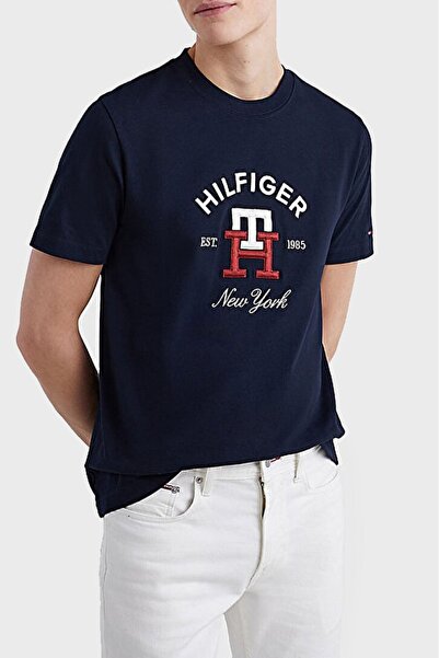 Tommy Hilfiger Yeni Sezon Logolu Bisiklet Yaka % 100 Pamuk Regular Fit Erkek ...