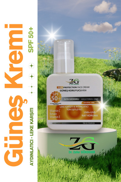 DR ZAFER GÖKDEMİR Dr Zafer Gökdemir Güneş Kremi – SPF 50+ Lekesiz, Işıltılı B...