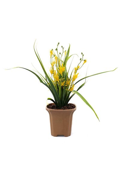 Ella Home Italia Aranjament Cu Flori Artificiale, Spring I, Galben, 42cm - Galben, Plastic, 42cm