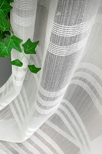 Emuz Keten Eteği Şeritli Tül, Çizgili Tül, Düz Tül Ağır Gramajlı 1 / 3 Sık Pi...