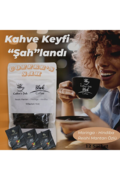 COFFEE'S ŞAH Kahve 12'li X 3 ml – Reishi, Moringa Ve Hindiba Özlü Fonksiyonel...