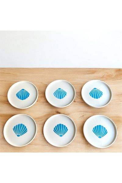 Nokta Breakfast Set 6-Person Tokyo Series Seashell Printed 6-Piece Set