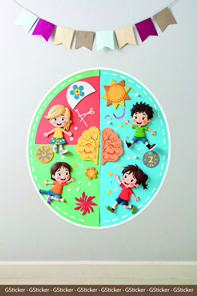 GSticker Circular Children Sticker Set School Poster Kindergarten Nursery Nur...