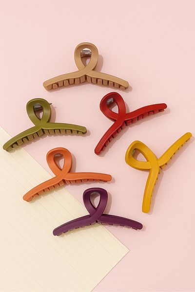 PREGIO Women's 6-Piece Trendy Bow Peg Hair Clip