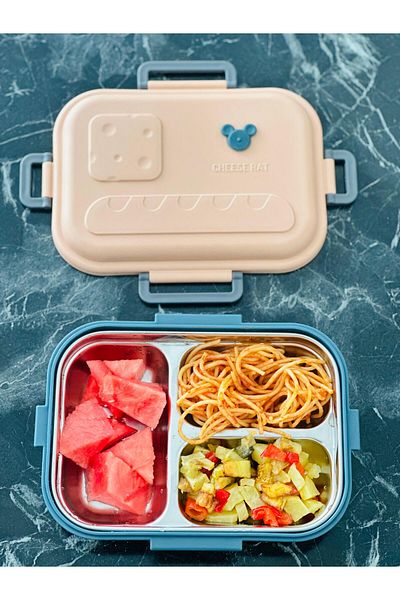 GÜVEN - Healthy Lunch Box - Lunch Box - Pink Navy Blue