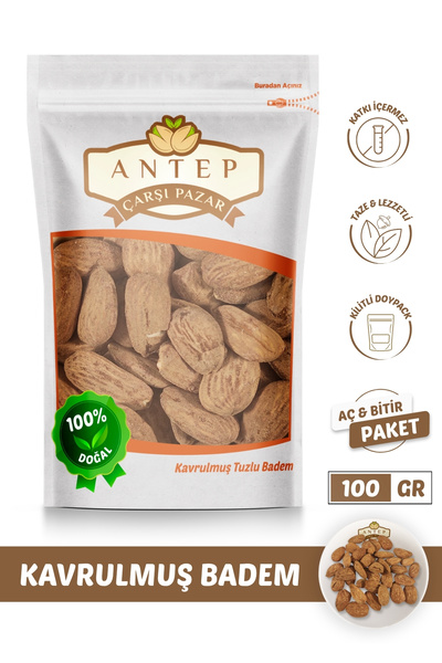 Antep Çarşı Pazar Yerli Badem Içi Kavrulmuş Tuzlu | 100 Gr.