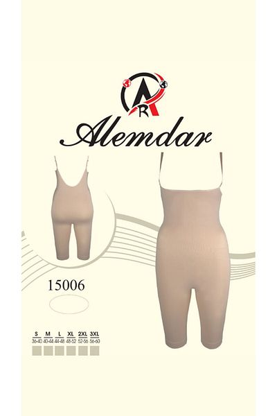 Alemdar Women's full-body shaper without chest that hides sagging and is soft on the skin
