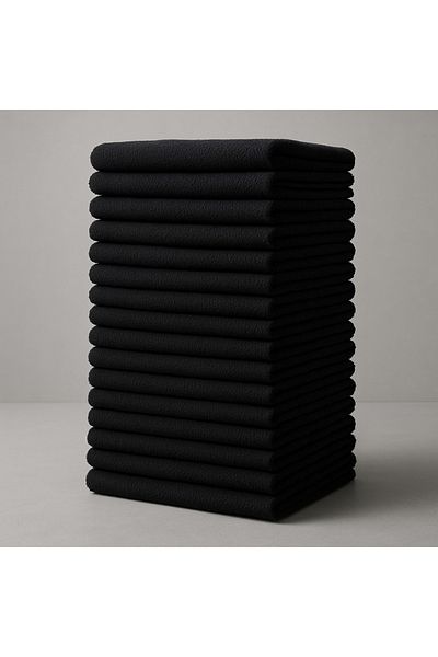 Elaganya Black Sports Fitness Towel Stain Resistant Hairdresser Barber Towel 50X90 cm 20 Pieces