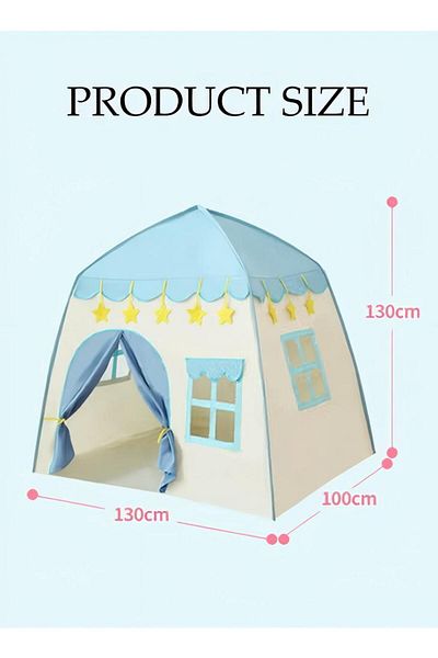 Generic Children's Indoor And Outdoor Playhouse, Charming Princess Castle Playhouse Tent, 130*100*130 Cm