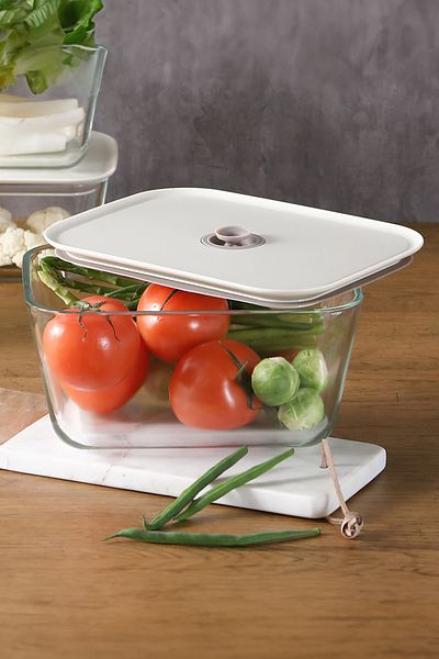NEOFLAM Beige Fika Clığı 2600ml Rectangular Storage Container