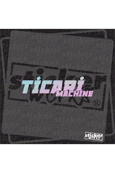 Sticker Works ملصق الآلة التجارية