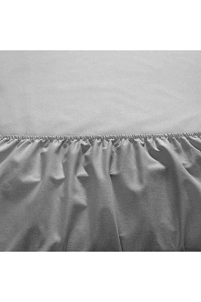 Taç King Size Anthracite Fitted Sheet Set Ranforce