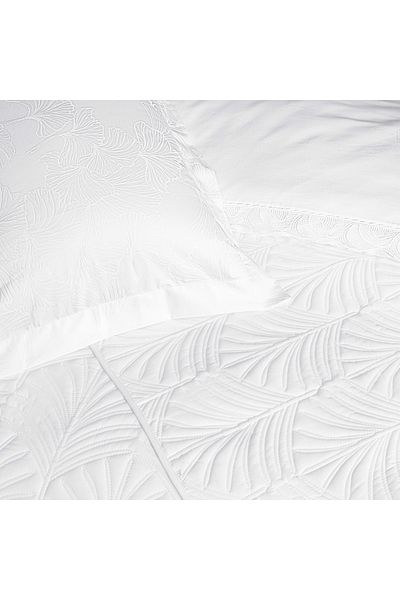 Taç White Eleanor Bedspread Double Duvet Cover Set