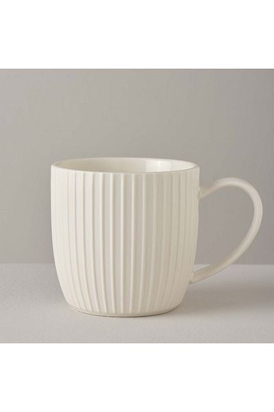 Linens كوب بورسلين أبيض سعة 350 مل - تريند