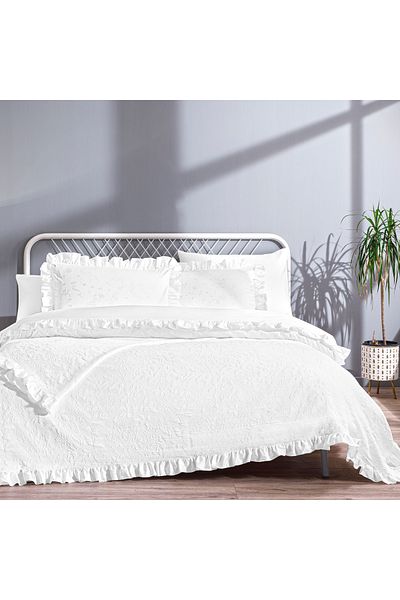 Taç Octavia White Double Bed Duvet Cover Set