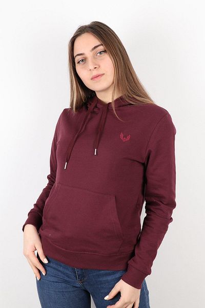 RICH GİYİM Γυναικείο φούτερ με κουκούλα Plum