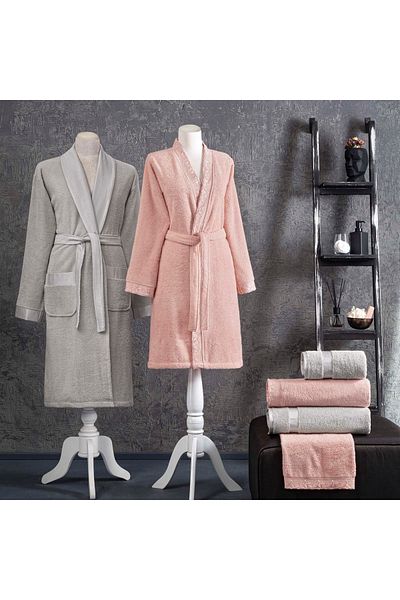 Taç Σετ οικογενειακής ρόμπας Clarette Cotton White Mink